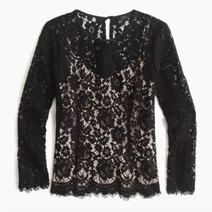 J. Crew Lace Top with built in cami